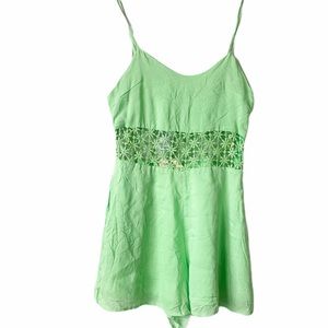 Mika and Gala Lime green romper